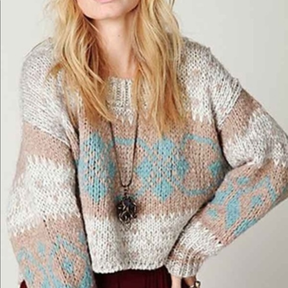Free People Sweaters - Free People Fair Isle Crop Sweater